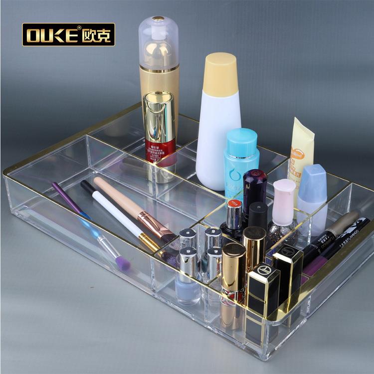 Gold simple cheap acrylic makeup organizer.jpg