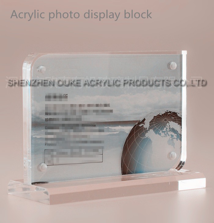 Factory Wholesale Plastic Photo Display Block Frame