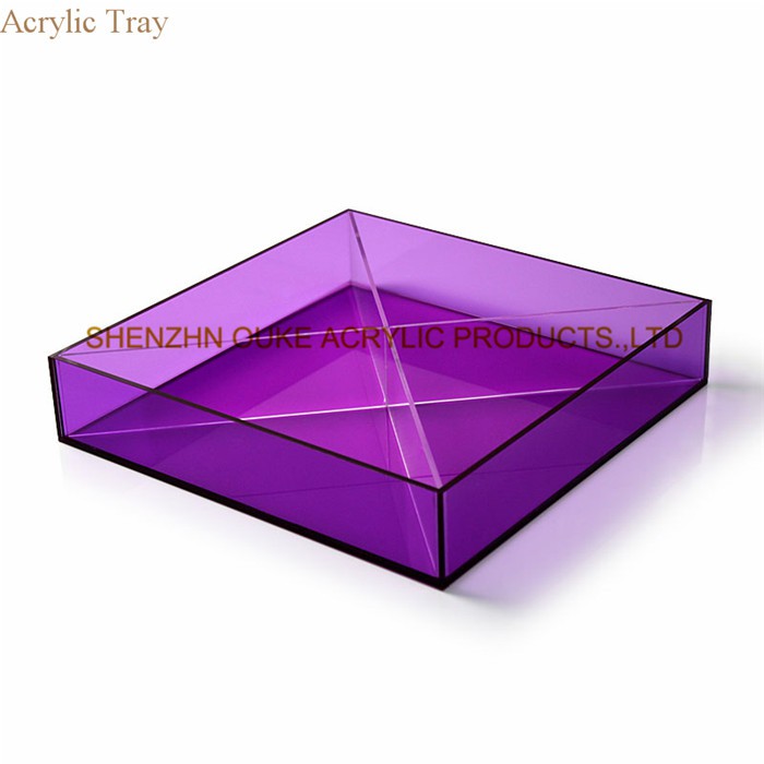 Promotional Beautiful Acrylic Breakfast Tray Neon Initial Tile Serving Tray
