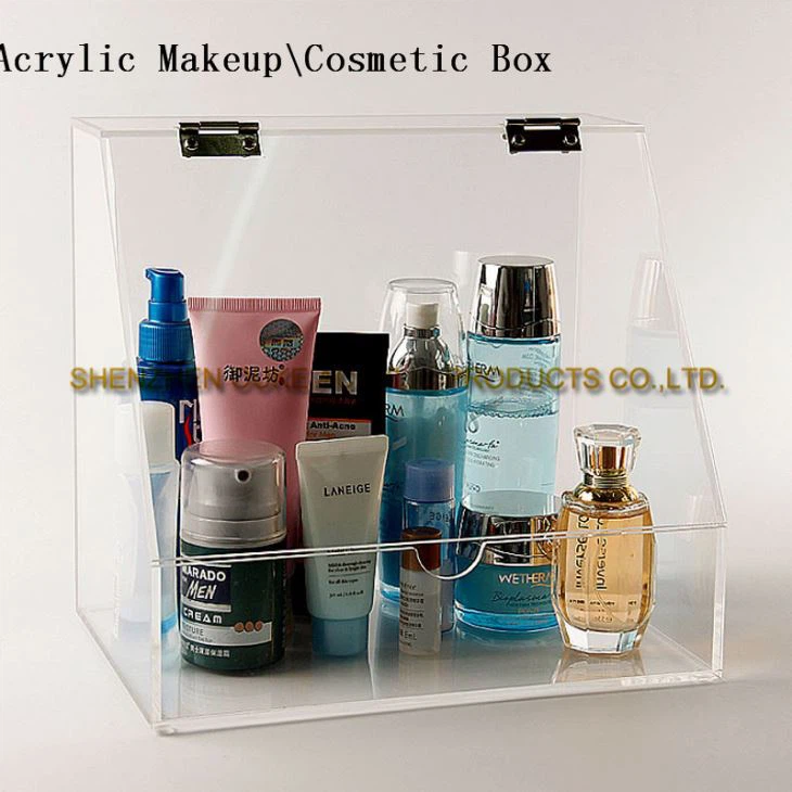 Factory Wholesale Custom Design Transparent Acrylic Makeup\Cosmetic Box Storage Case