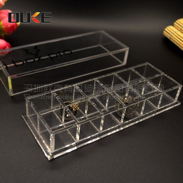 Custom Shape Glass Black Plastic Tray Rattan Serving Tray
