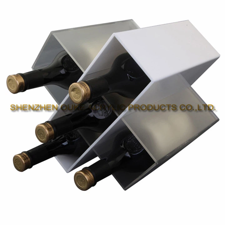 China Custom Desktop 5 Grid Wine Stand Wine Holder Acrylic Wine Rack