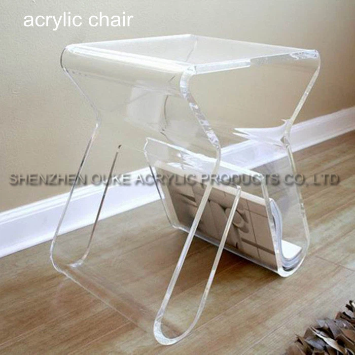 Manufacturer Of Acrylic Clear Magazine Cross Chair In Shenzhen