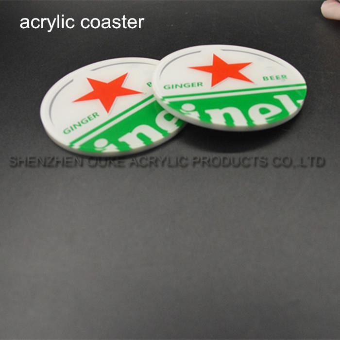 Wholesale Promotional Custom Clear Rount Acrylic Cup Coaster Plastic