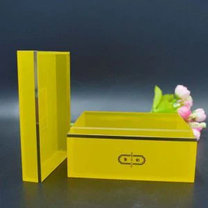Красочный квадратный небольшой ящик с крышкой Акриловые хранения Box для отображения