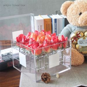 Фабричная поставка Lucite Material Восхитительная акриловая коробка для подарков Box Box Wholesale
