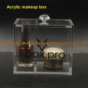2 отсека Макияж Box Акриловый макияж Куб Организатор