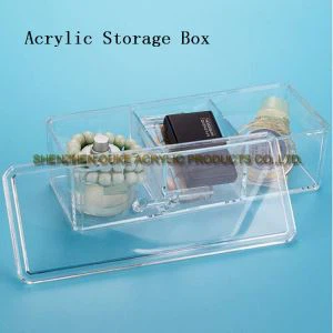 Фабричный пользовательский размер Акриловый отсек Box Lucite Case \ Box с крышкой