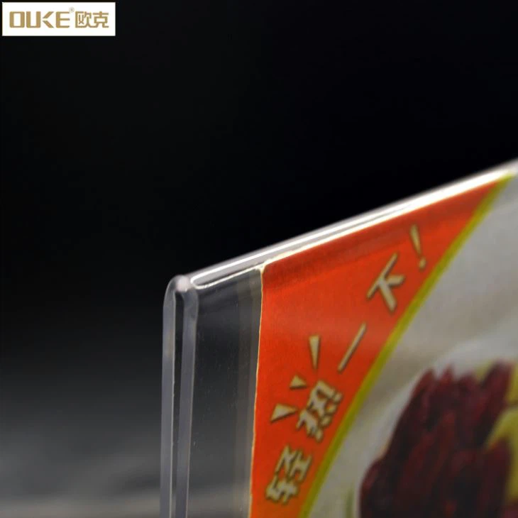 Clear Plexiglass Table Tent Acrylic Menu Holder