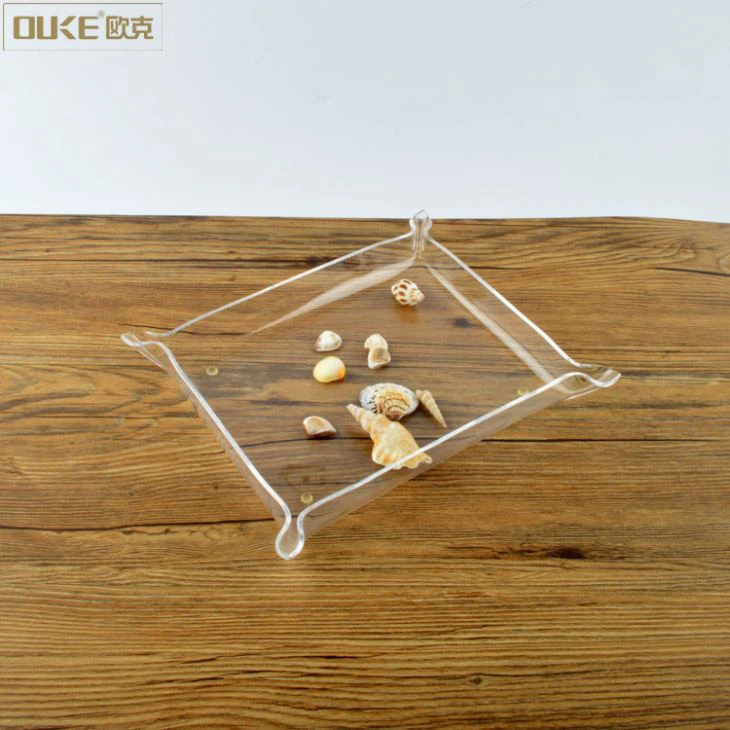 Clear Square Cheap Acrylic Food Tray
