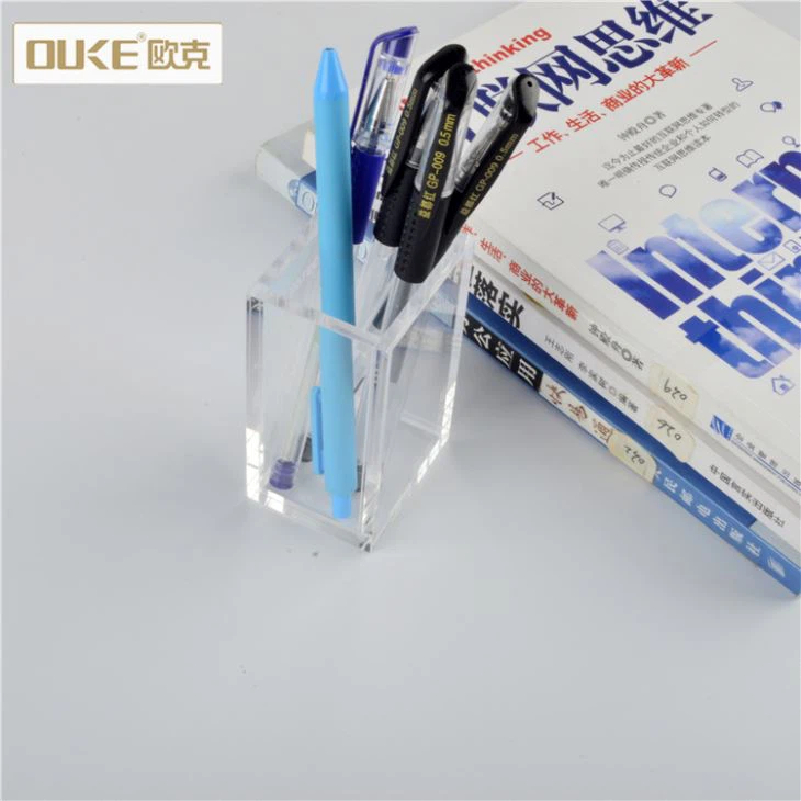 Counter Design Customized Square Acrylic Pen Holder