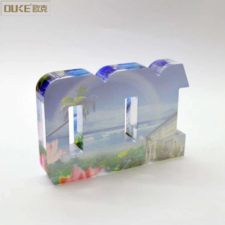 Custom Digital Printing Acrylic Cube Block
