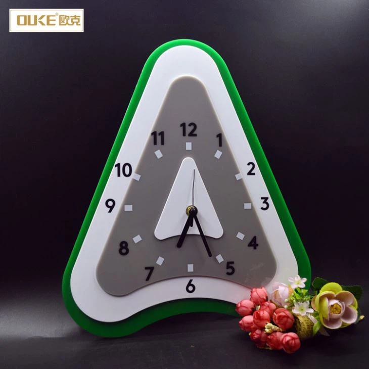Custom Triangle Wall Mounted Acrylic Clock