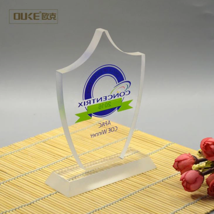 Manufacture Roof Shape Blank Acrylic Award Trophy