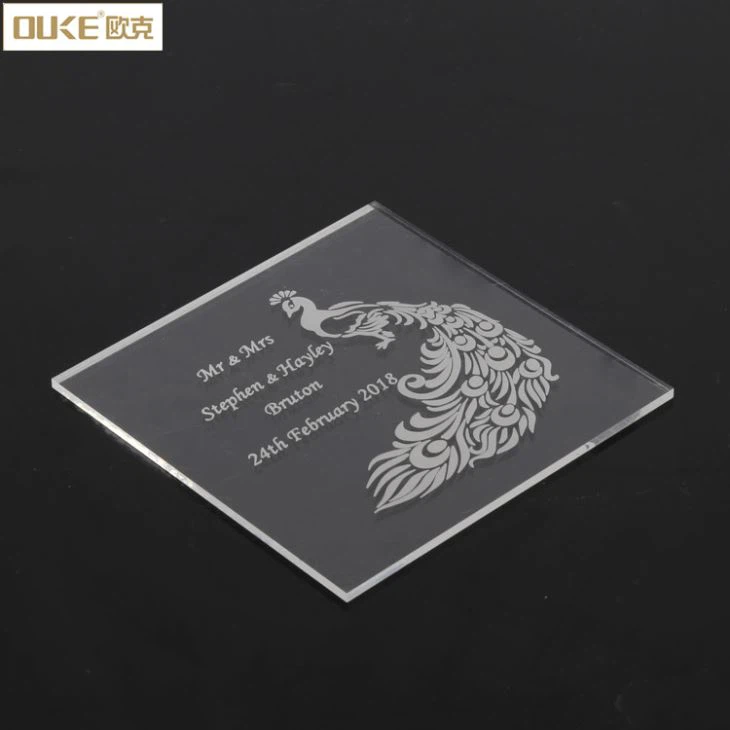 Manufacturer Cheap Printing Acrylic Wedding Card