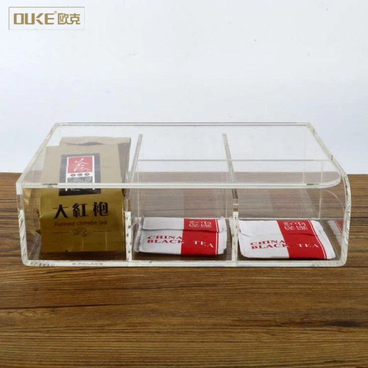 Plastic Container Clear Acrylic Tea Bag Box