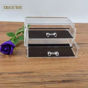 Пользовательские Прозрачные Двойные сетки Акриловые Макияж Box